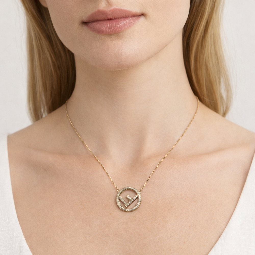 COLLAR F GOLD ZIRCONIAS