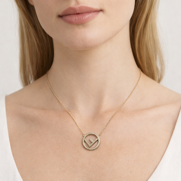 COLLAR F GOLD ZIRCONIAS