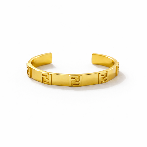 BRAZALETE F LOGOS GOLD