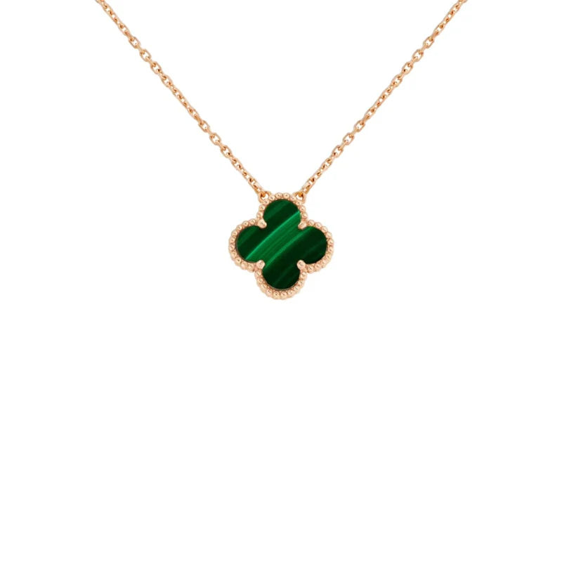 COLLAR TREBOL GREEN-ROSE GOLD
