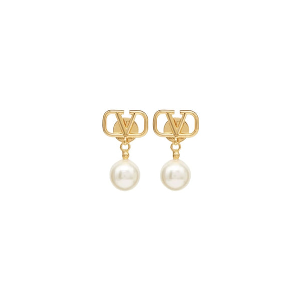 ARETES V CON PERLA COLGANTE
