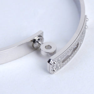 BRAZALETE H KELLY SILVER ZIRCONIAS