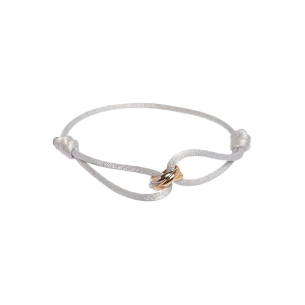 PULSERA DE TELA TRES AROS GREY