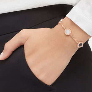 PULSERA BV ROSEGOLD BLACK-WHITE