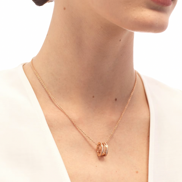 COLLAR BV ROSEGOLD CON ZIRCONIA ALREDEDOR