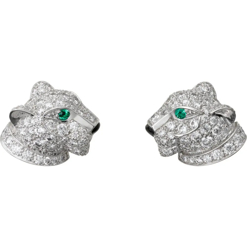 ARETES PANTHERE SILVER ZIRCONIAS