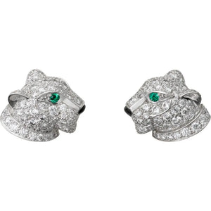 ARETES PANTHERE SILVER ZIRCONIAS