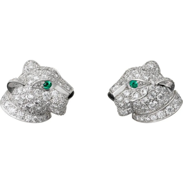 ARETES PANTHERE SILVER ZIRCONIAS