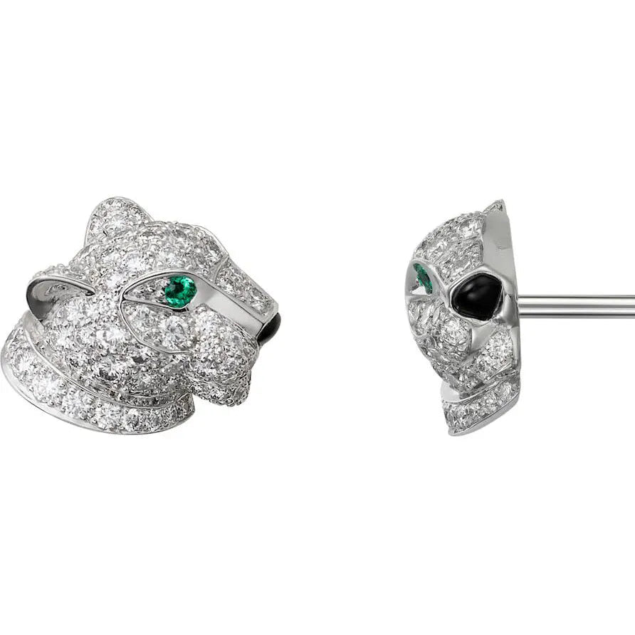 ARETES PANTHERE SILVER ZIRCONIAS