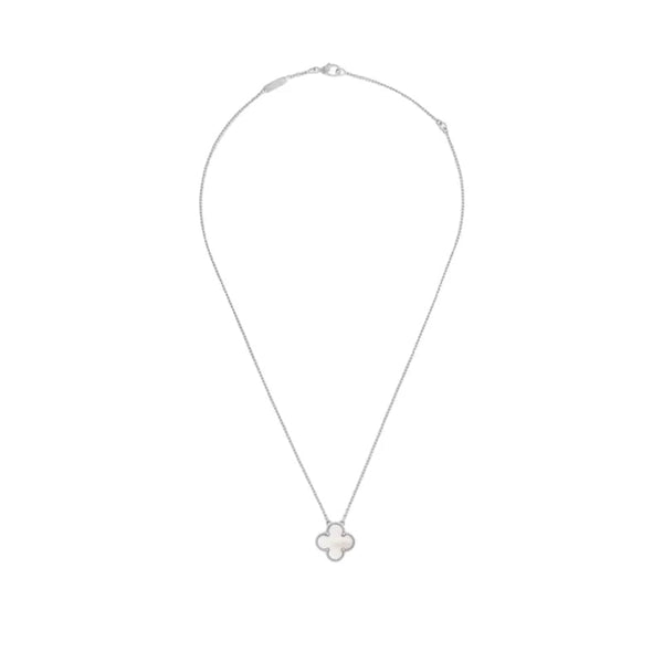 COLLAR TREBOL SILVER WHITE