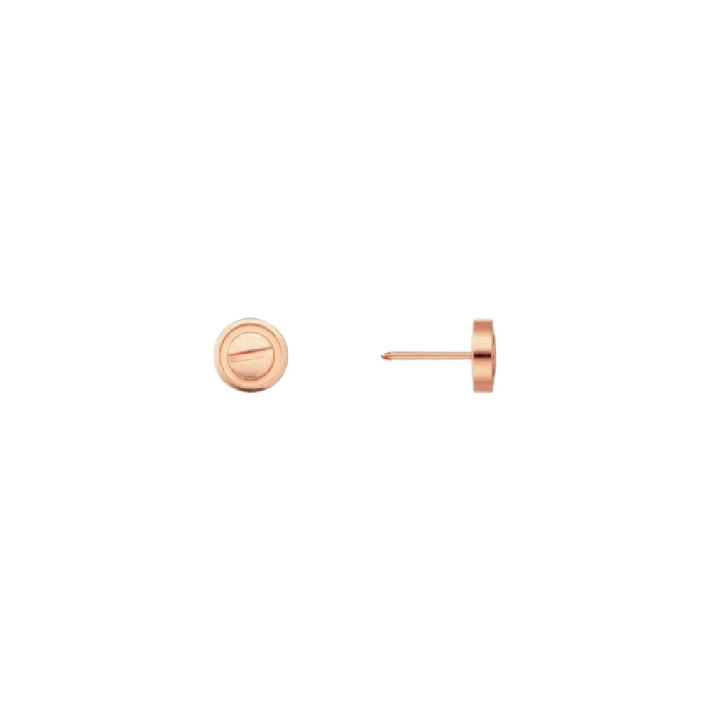 ARETES SCREW LOVE ROSE GOLD