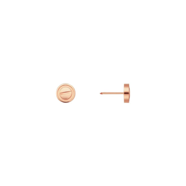 ARETES SCREW LOVE ROSE GOLD