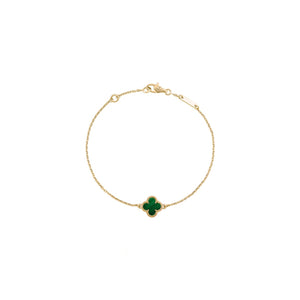 PULSERA ONE TRÉBOL GOLD GREEN