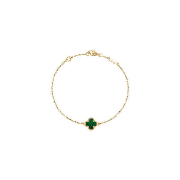 PULSERA ONE TRÉBOL GOLD GREEN