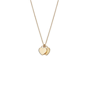 COLLAR DOBLE PLACA-GOLD TURQUESA