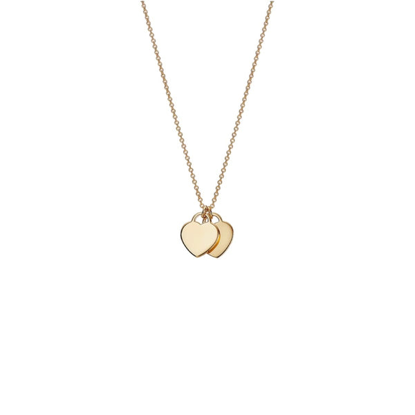 COLLAR DOBLE PLACA-GOLD TURQUESA