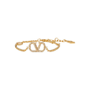 PULSERA V GOLD CON ZIRCONIA