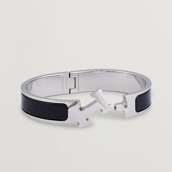 PULSERA CLIC H SILVER BLACK