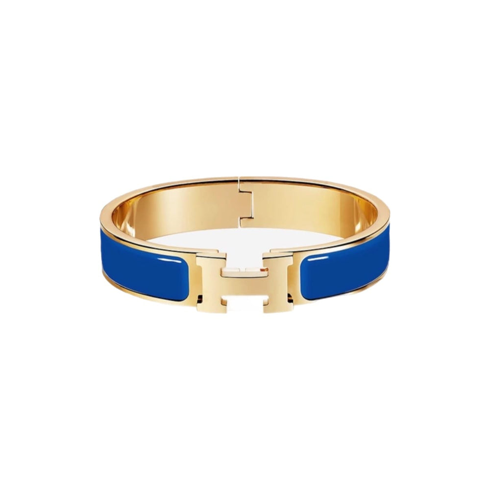 PULSERA CLIC H GOLD BLUE