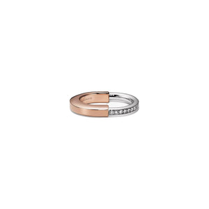 ANILLO LOCK ROSEGOLD-SILVER CON ZIRCONIAS