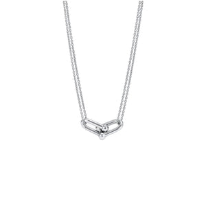 COLLAR ESLABON DOBLE CADENA SILVER