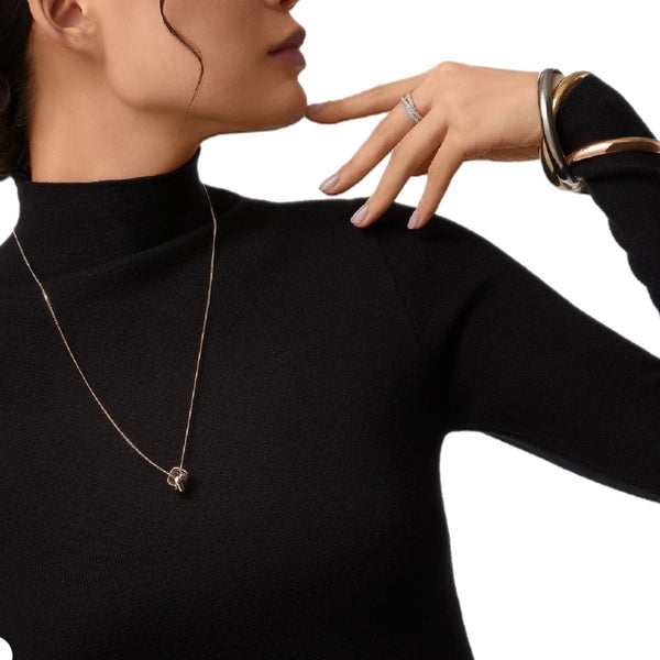 COLLAR TRINITY SILVER BLACK C