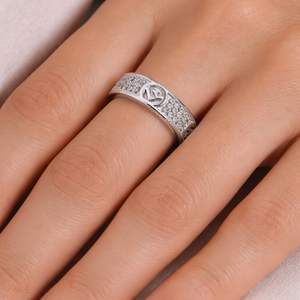 ANILLO F SILVER ZIRCONIAS