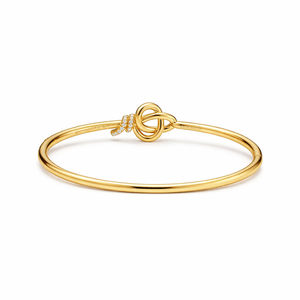 PULSERA KNOT ONE GOLD CON ZIRCONIA