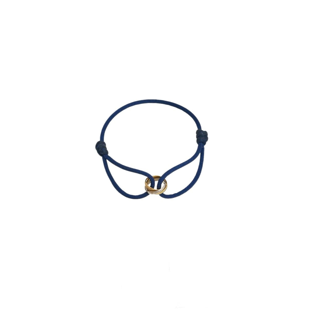 PULSERA DE TELA TRES AROS DARK BLUE