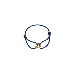 PULSERA DE TELA TRES AROS DARK BLUE