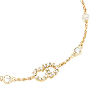 PULSERA CD CLAIR GOLD CON ZIRCONIA Y PERLAS