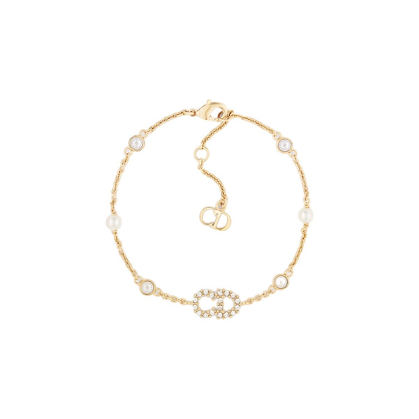 PULSERA CD CLAIR GOLD CON ZIRCONIA Y PERLAS