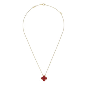 COLLAR TRÉBOL GOLD-RED