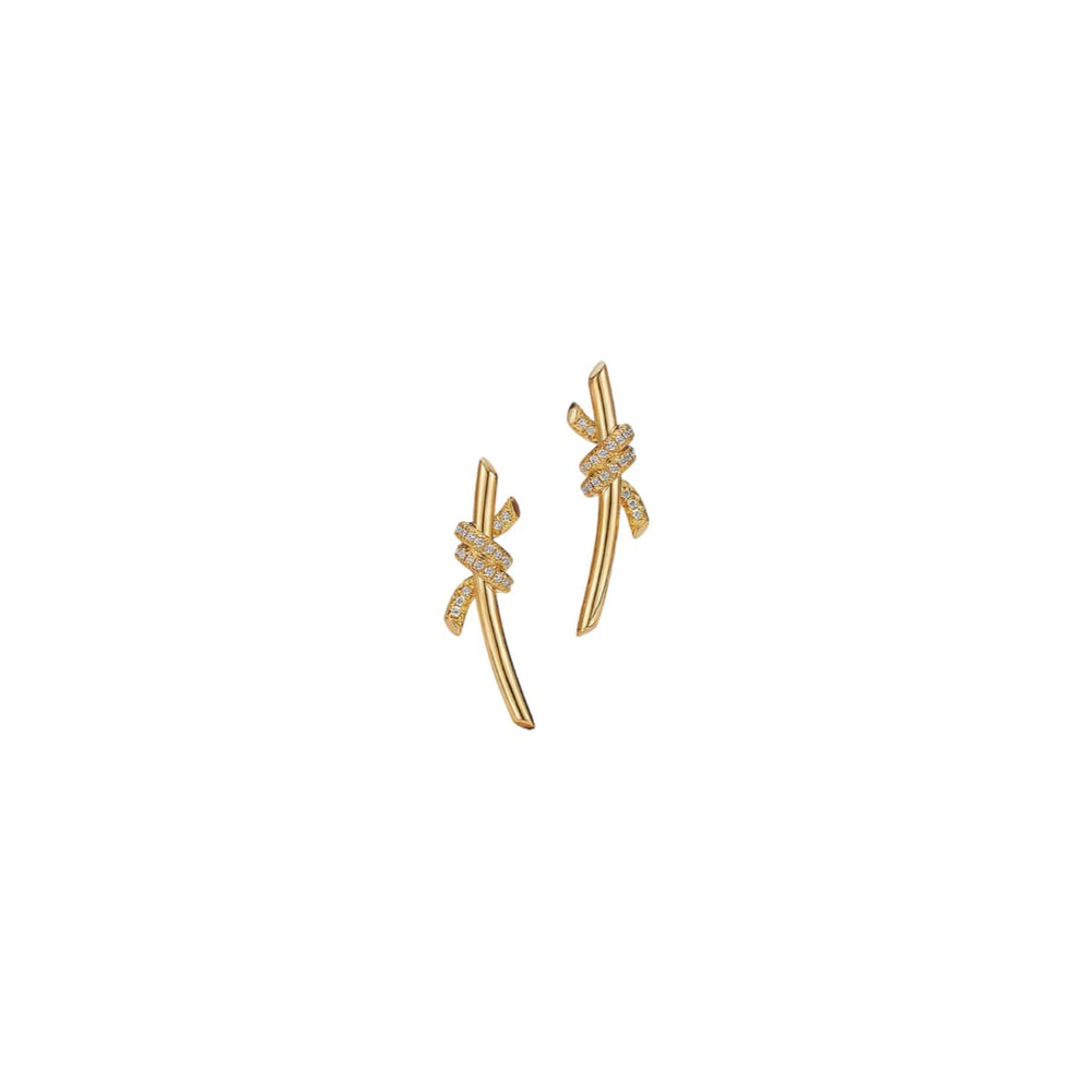 ARETES KNOT GOLD CON ZIRCONIA