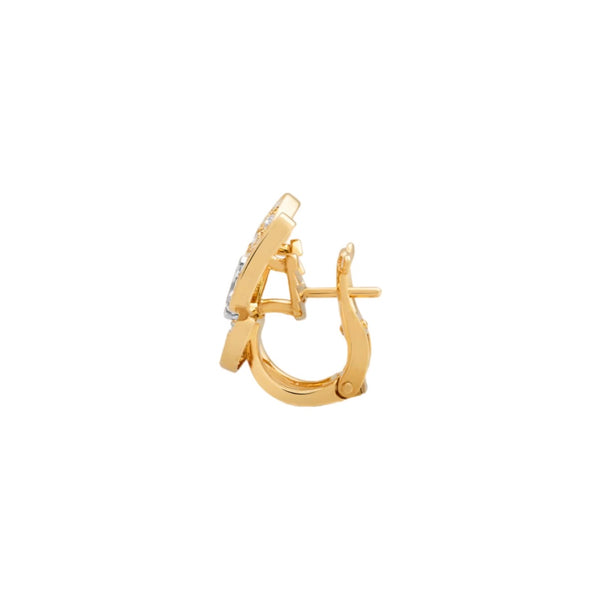 ARETES MARIPOSA BICOLOR GOLD BLUE VF