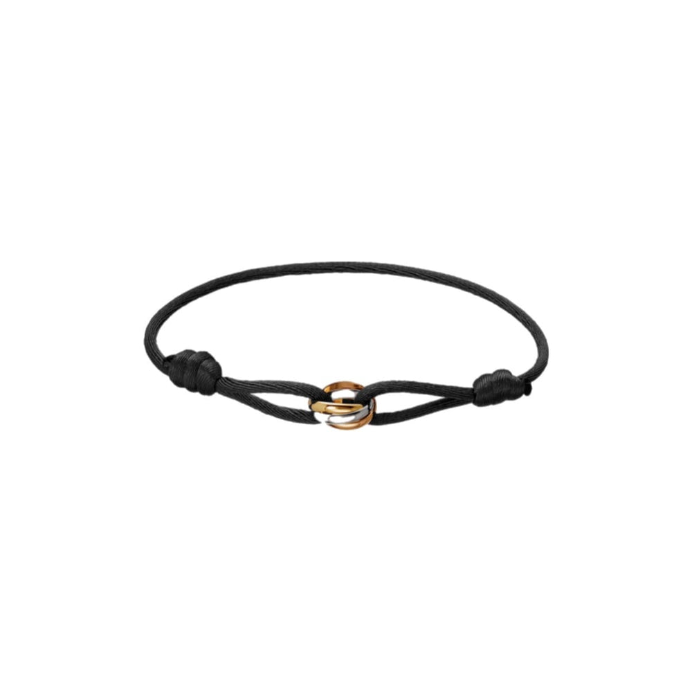 PULSERA DE TELA TRES AROS BLACK