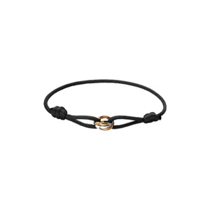 PULSERA DE TELA TRES AROS BLACK
