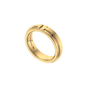 ANILLO DOBLE T GOLD