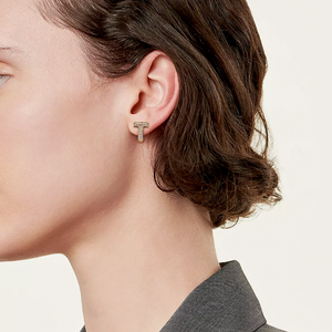 ARETES T GOLD CON ZIRCONIA