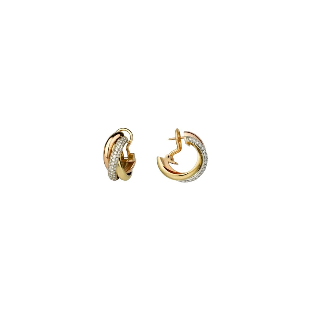 ARETES TRES AROS CON ZIRCONIA