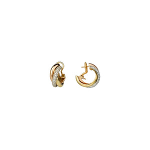 ARETES TRES AROS CON ZIRCONIA