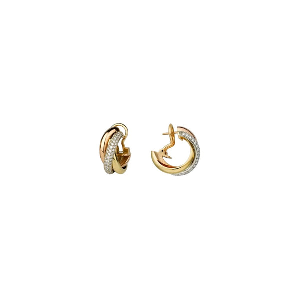 ARETES TRES AROS CON ZIRCONIA