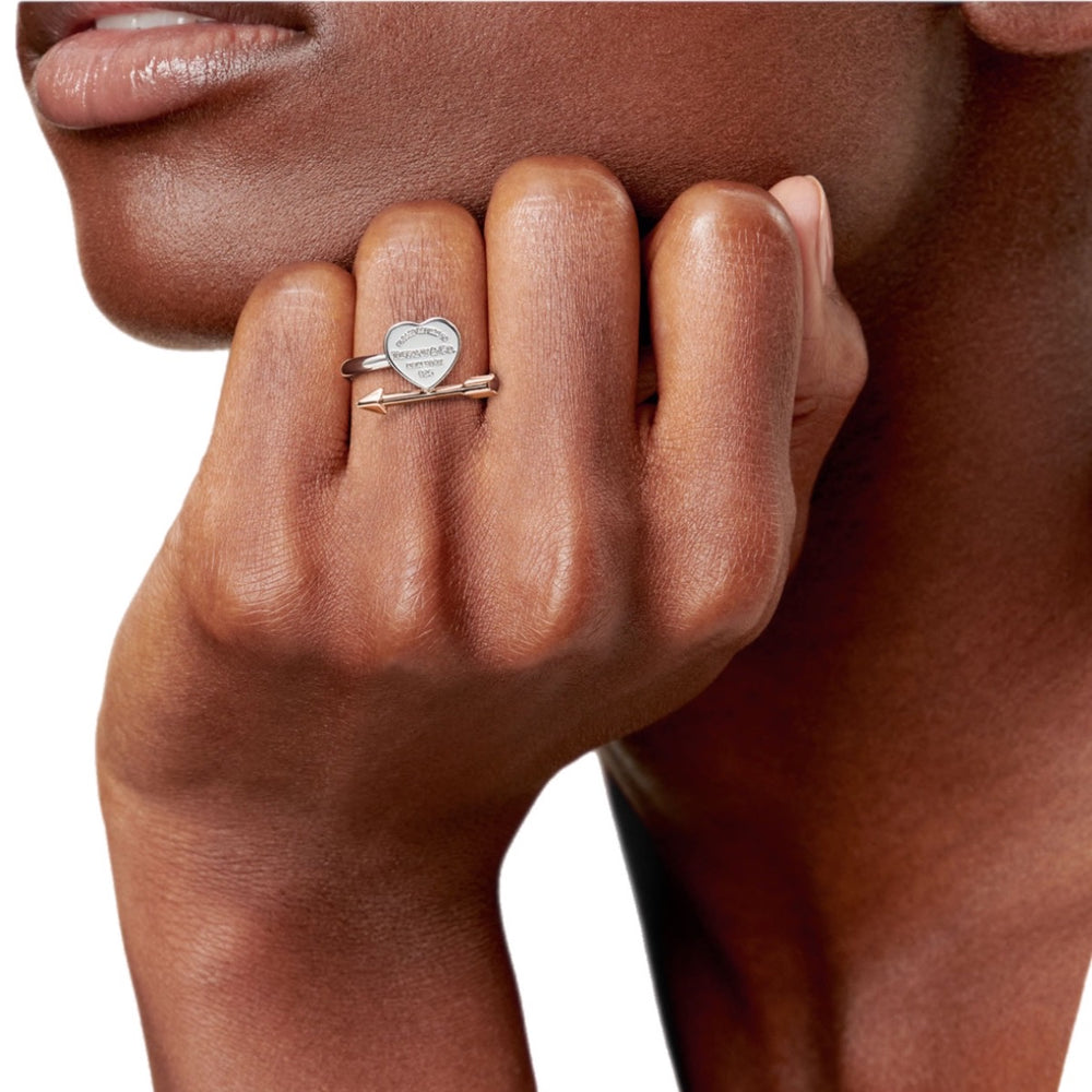 ANILLO T LOVESTRUCK SILVER-ROSE GOLD