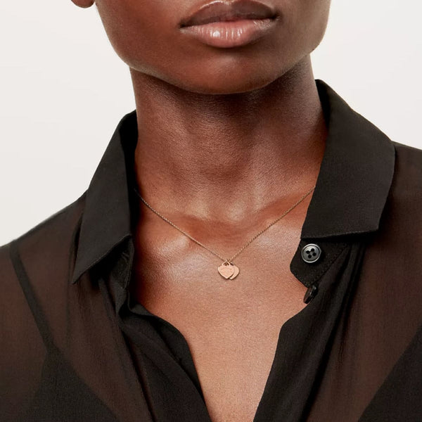COLLAR DOBLE PLACA ROSEGOLD