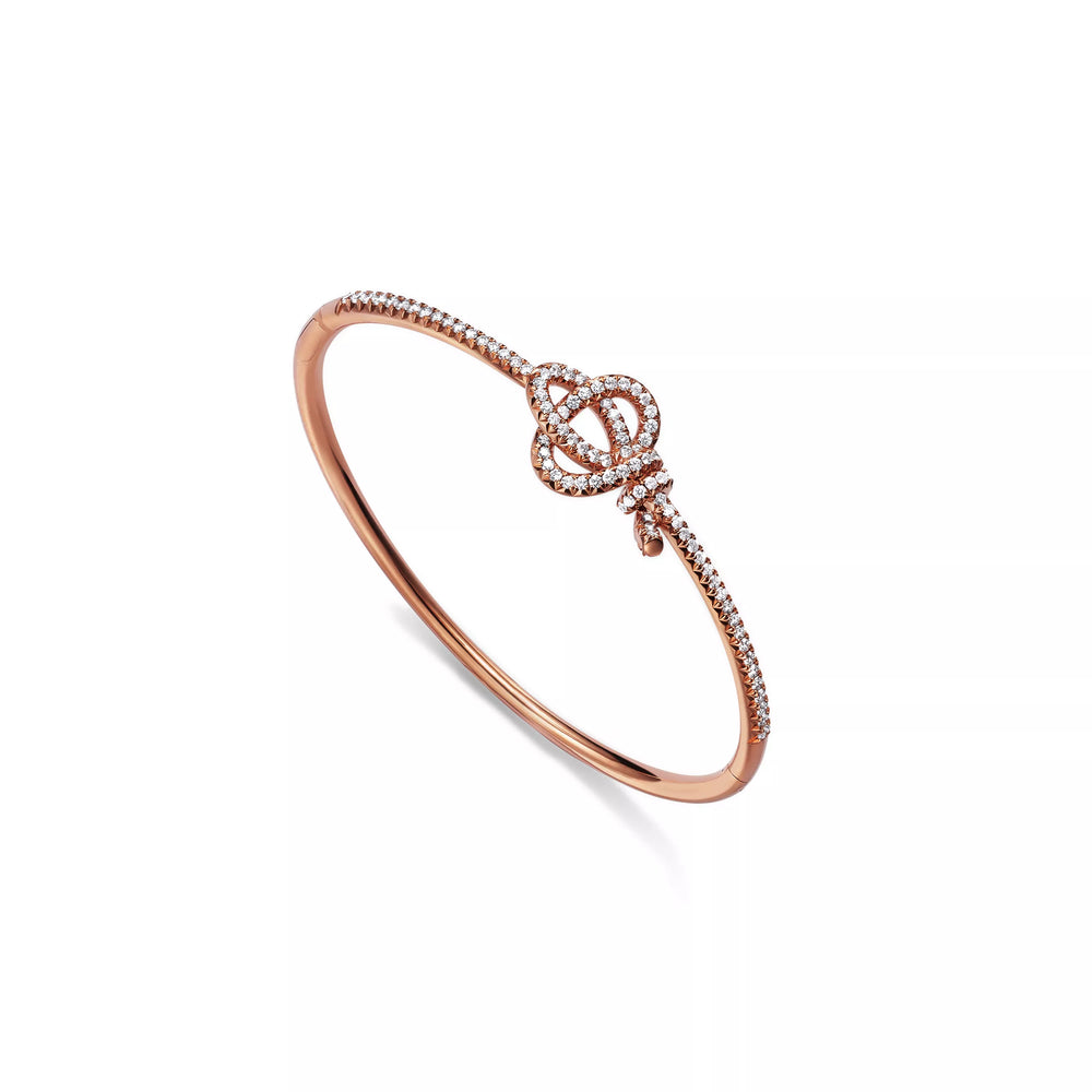 PULSERA KNOT ONE  ROSEGOLD CON ZIRCONIA