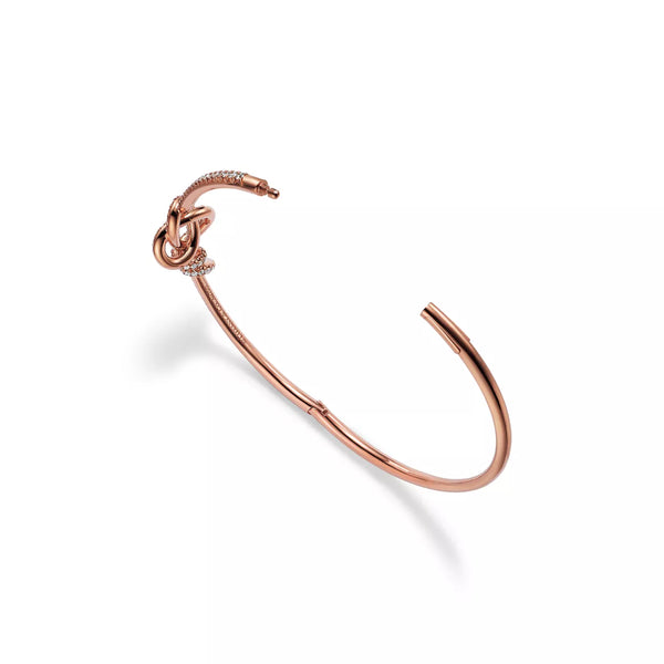 PULSERA KNOT ONE  ROSEGOLD CON ZIRCONIA