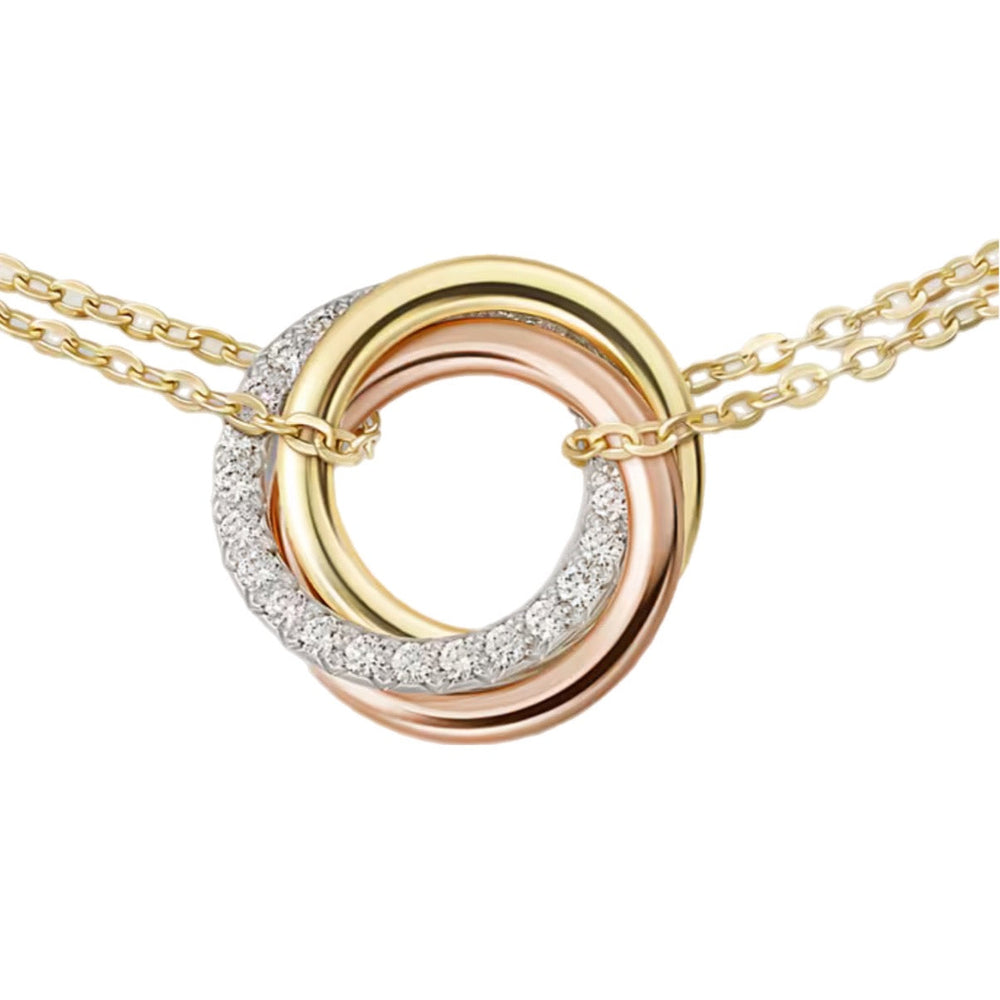 PULSERA TRES AROS CON ZIRCONIA