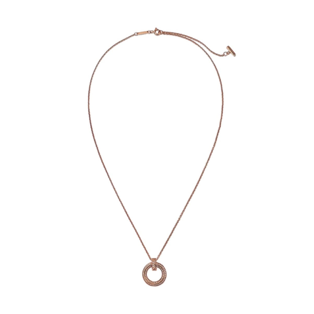 COLLAR ROUND T ROSEGOLD CON ZIRCONIAS