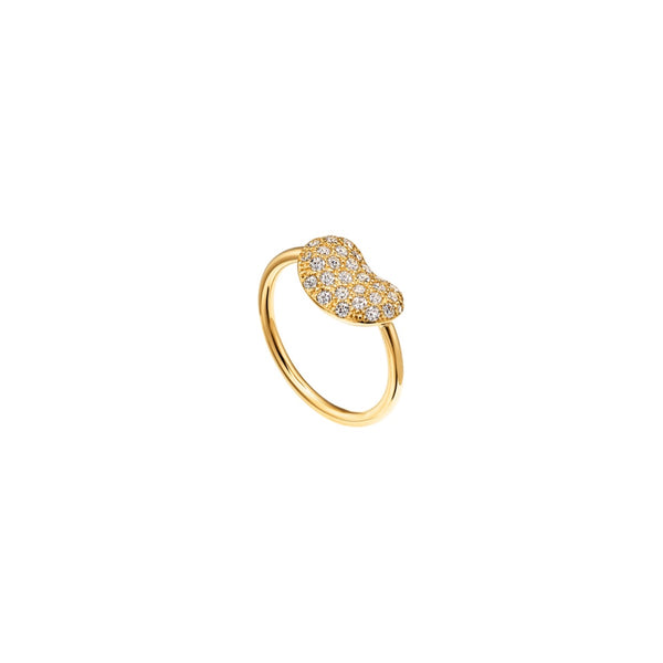 ANILLO BEAN CON ZIRCONIA GOLD