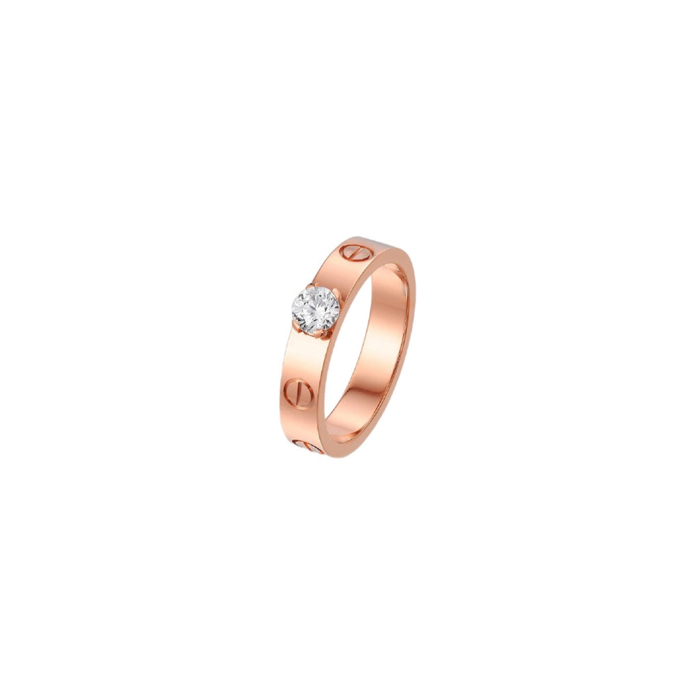 ANILLO LOVE SOLITAIRE ROSE GOLD C